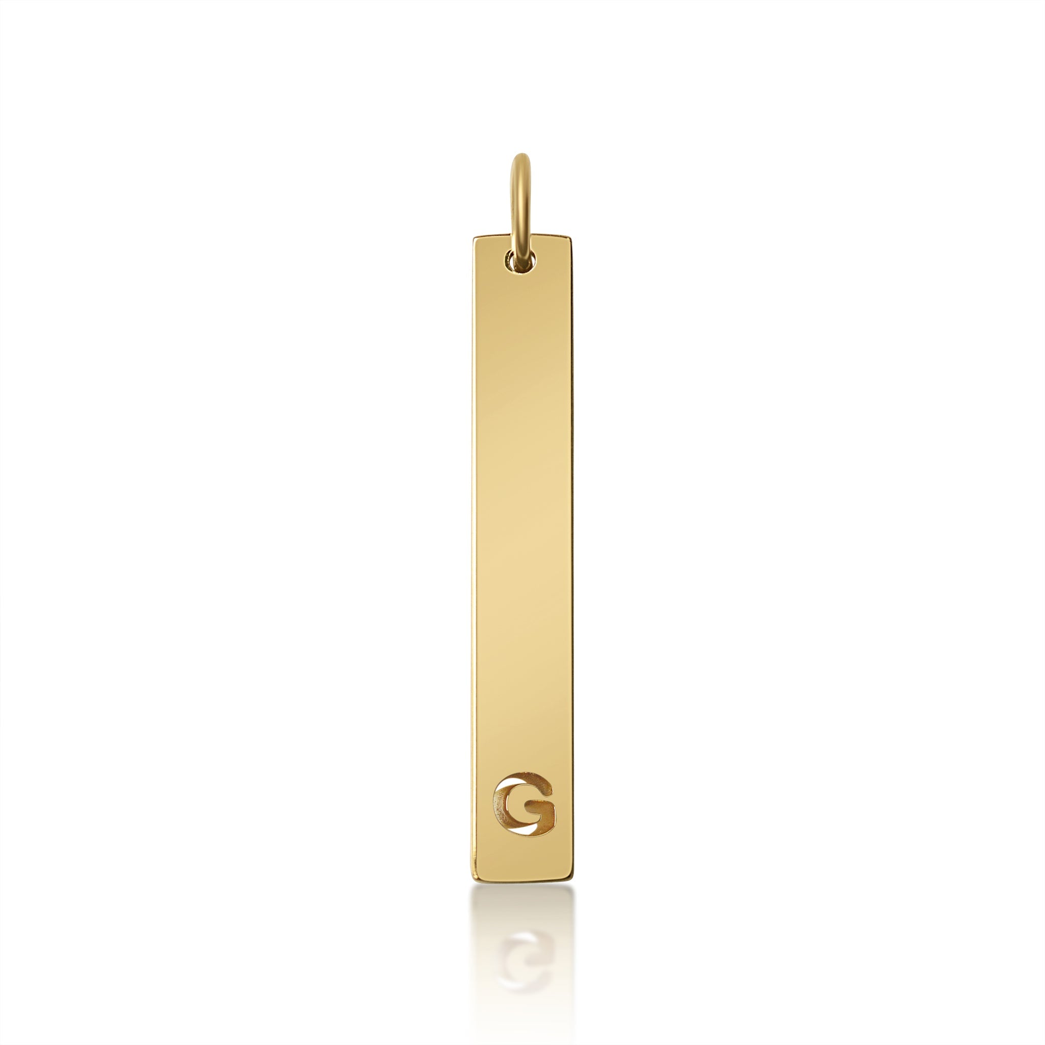 18K PVD Coated Stainless Steel Cutout Initial Pendant