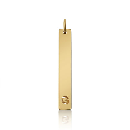 18K PVD Coated Stainless Steel Cutout Initial Pendant