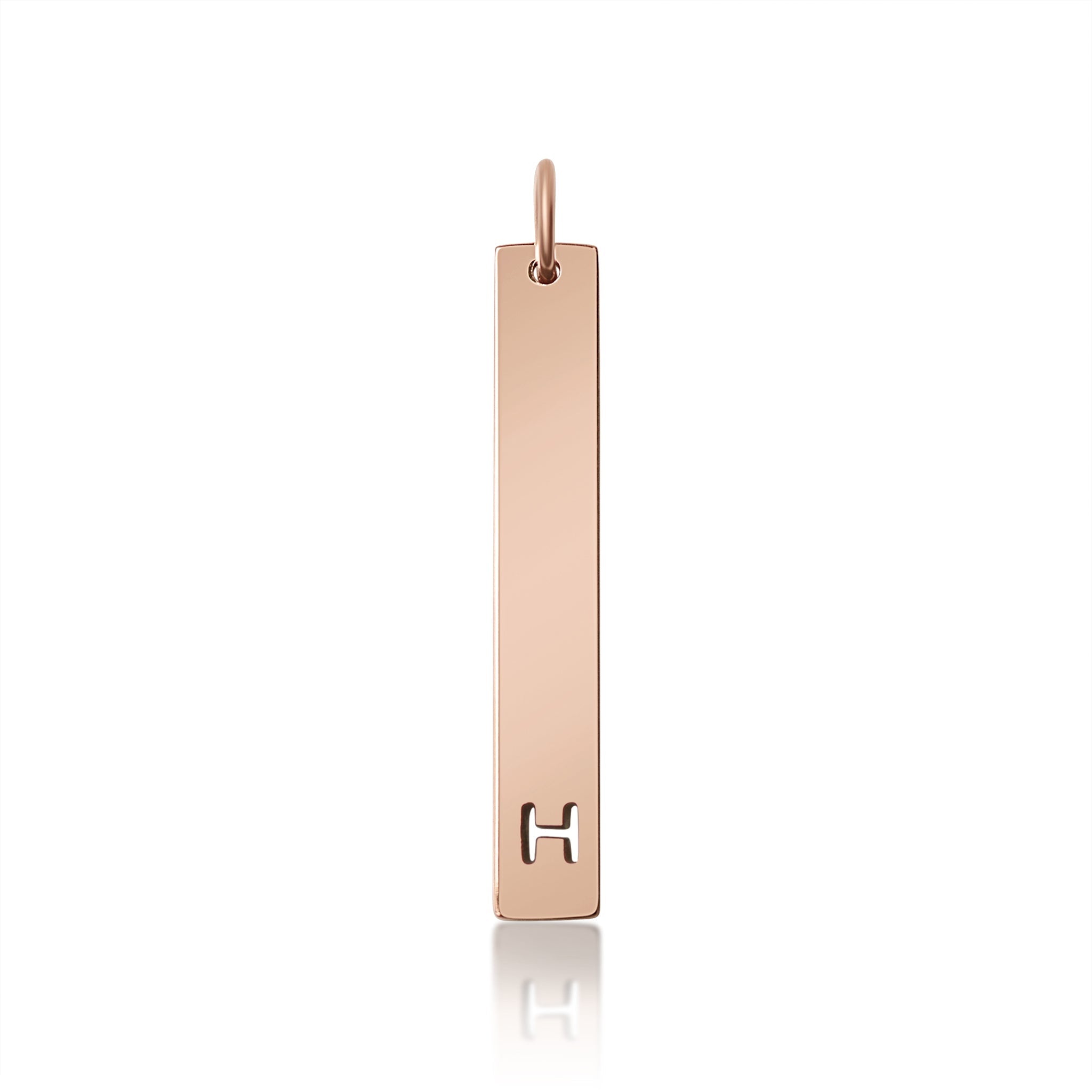 18K PVD Coated Stainless Steel Cutout Initial Pendant