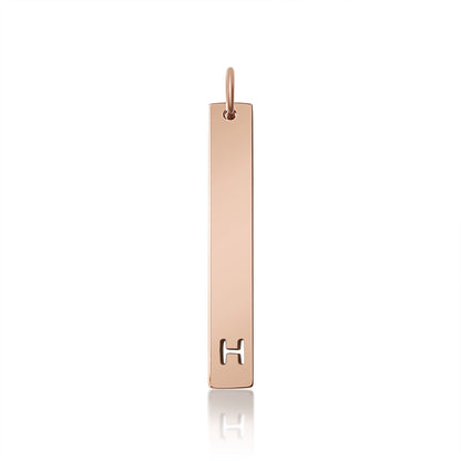 18K PVD Coated Stainless Steel Cutout Initial Pendant