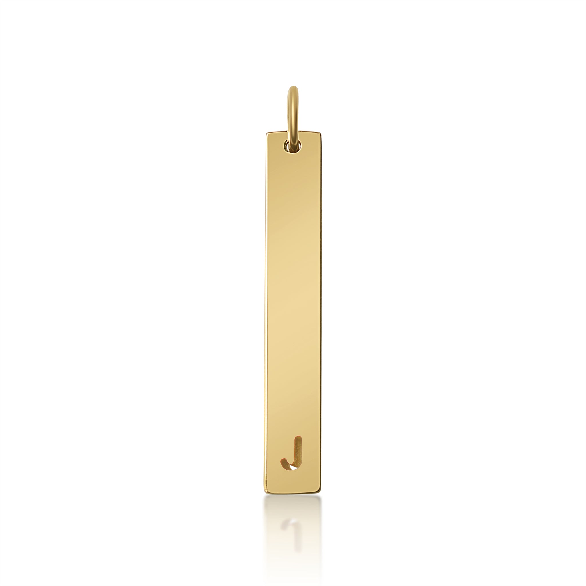 18K PVD Coated Stainless Steel Cutout Initial Pendant