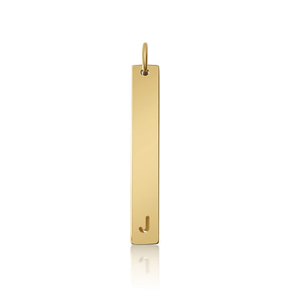 18K PVD Coated Stainless Steel Cutout Initial Pendant