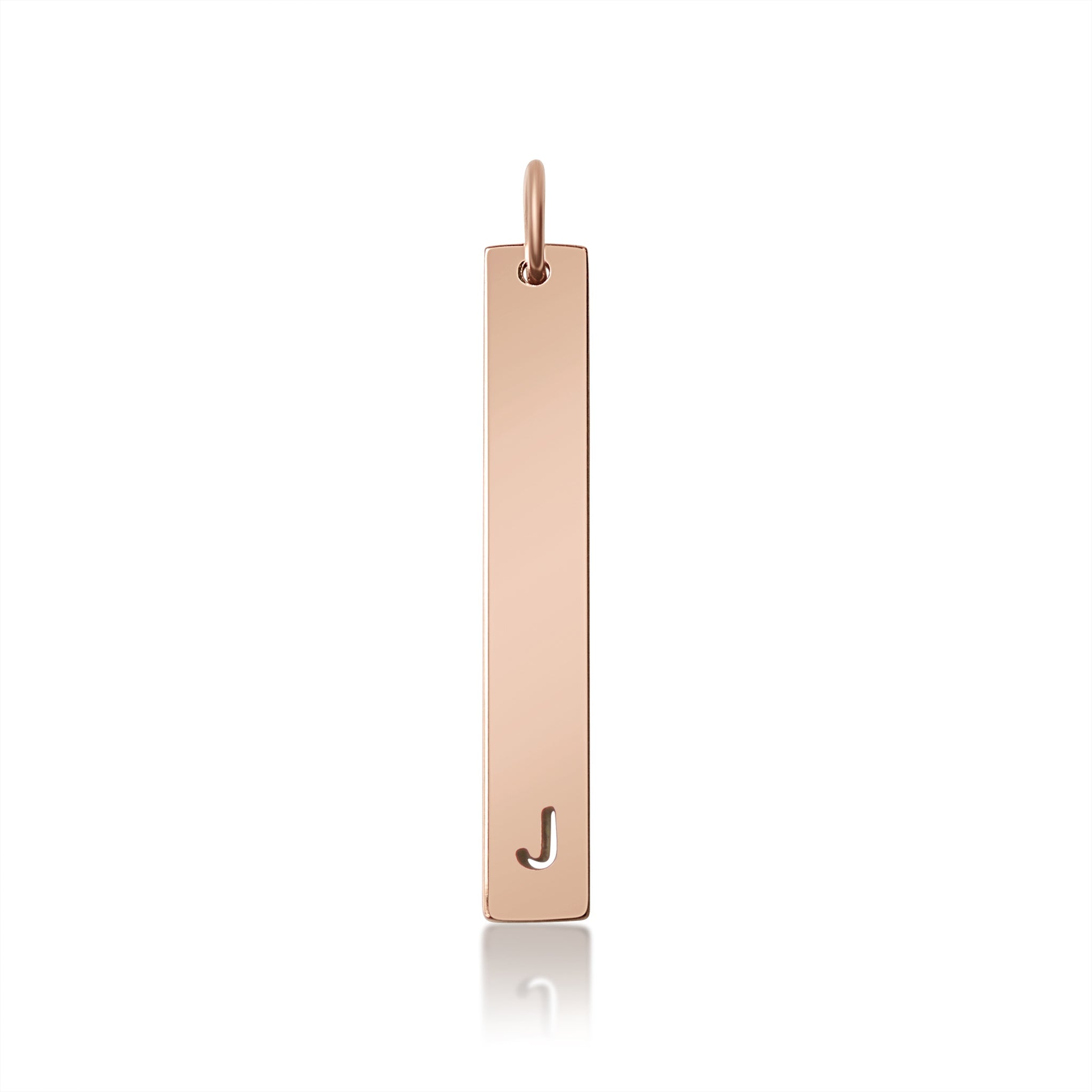 18K PVD Coated Stainless Steel Cutout Initial Pendant