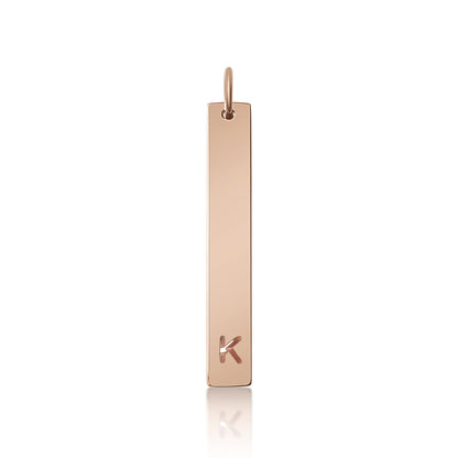 18K PVD Coated Stainless Steel Cutout Initial Pendant