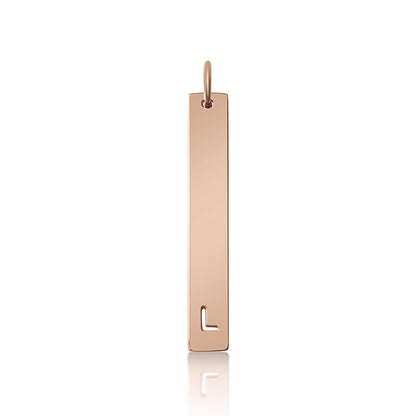 18K PVD Coated Stainless Steel Cutout Initial Pendant