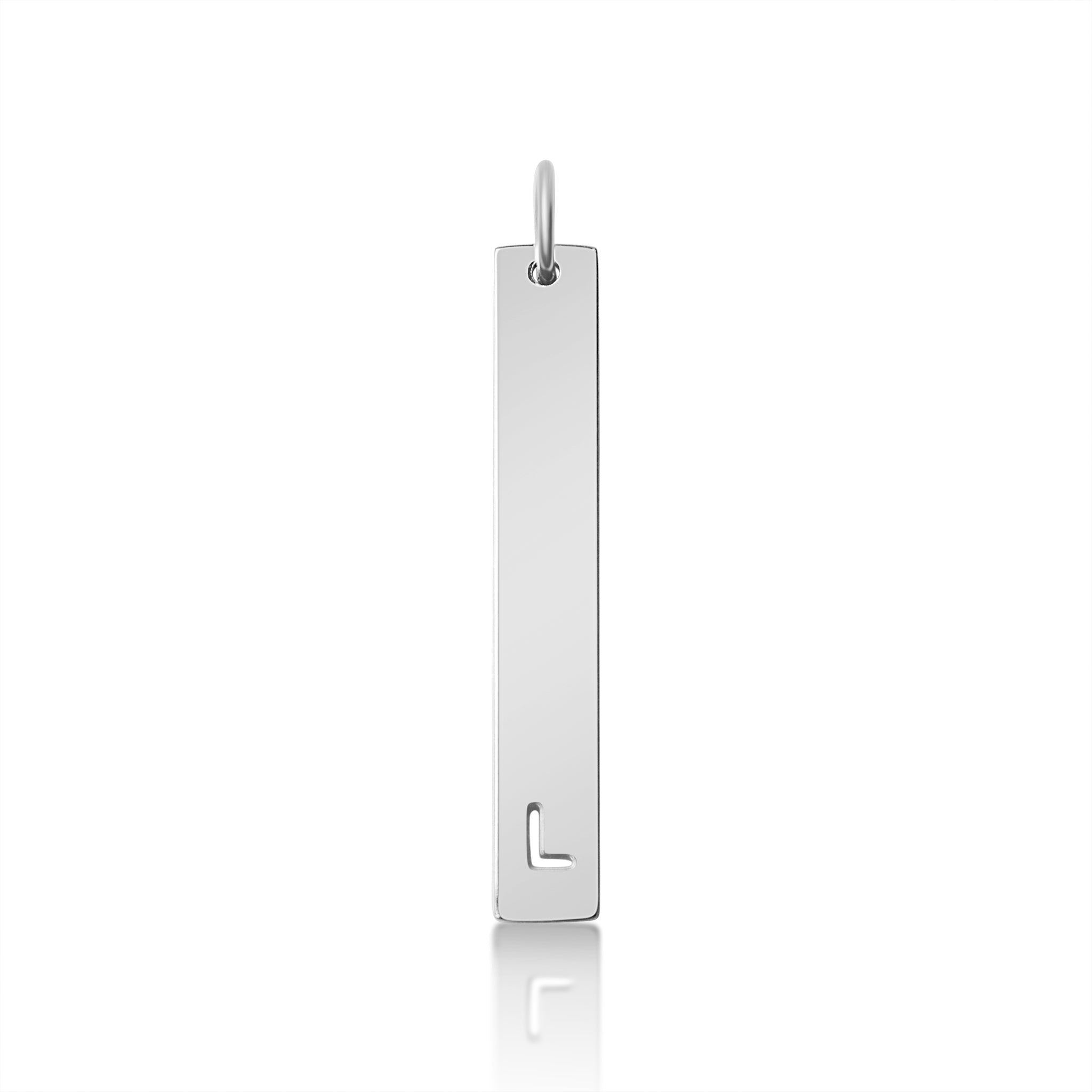 18K PVD Coated Stainless Steel Cutout Initial Pendant