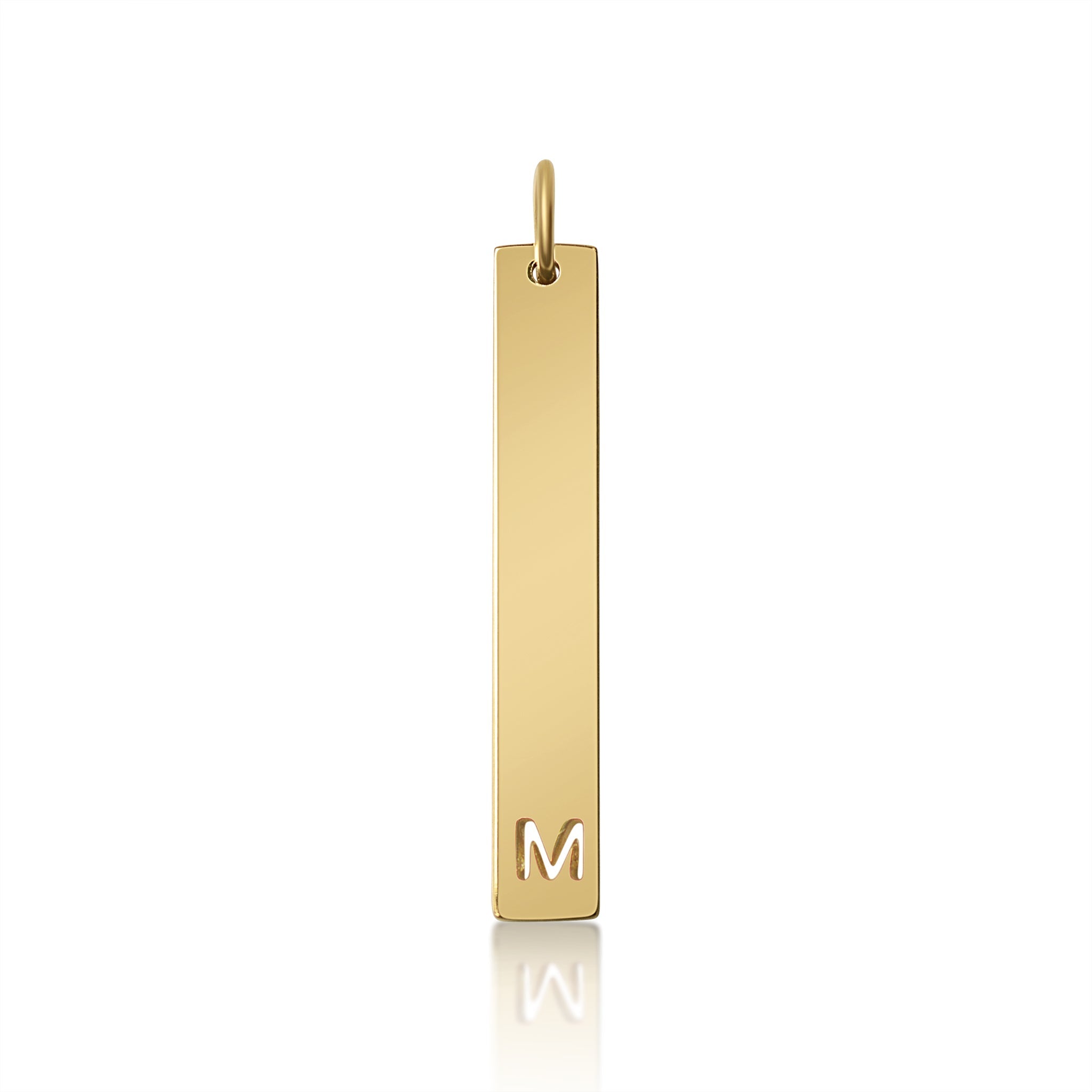 18K PVD Coated Stainless Steel Cutout Initial Pendant