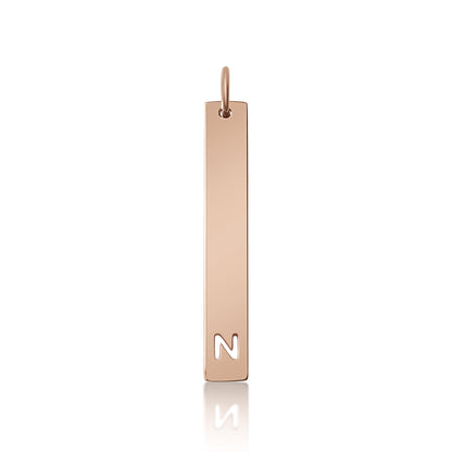 18K PVD Coated Stainless Steel Cutout Initial Pendant