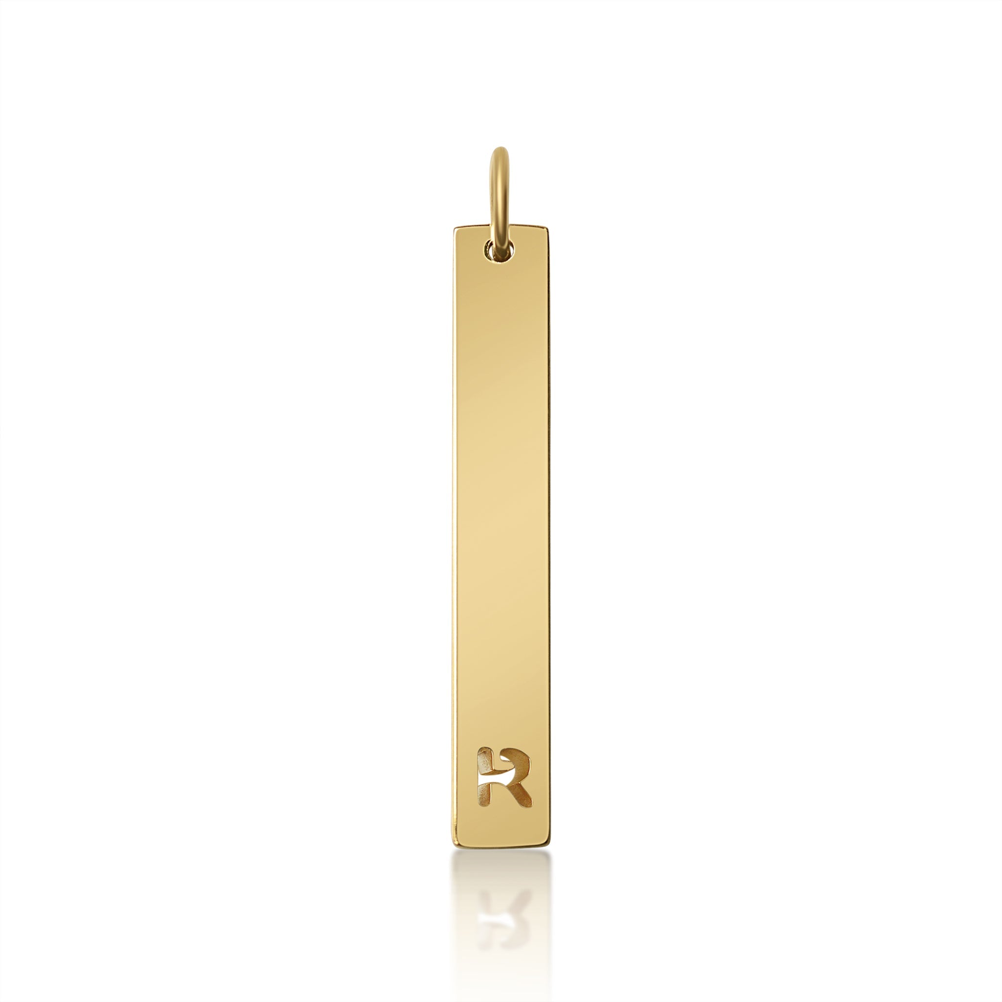 18K PVD Coated Stainless Steel Cutout Initial Pendant