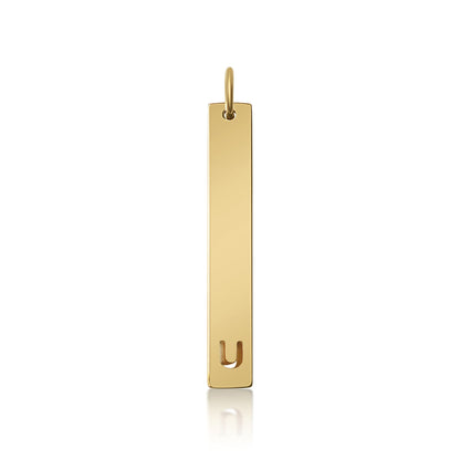 18K PVD Coated Stainless Steel Cutout Initial Pendant