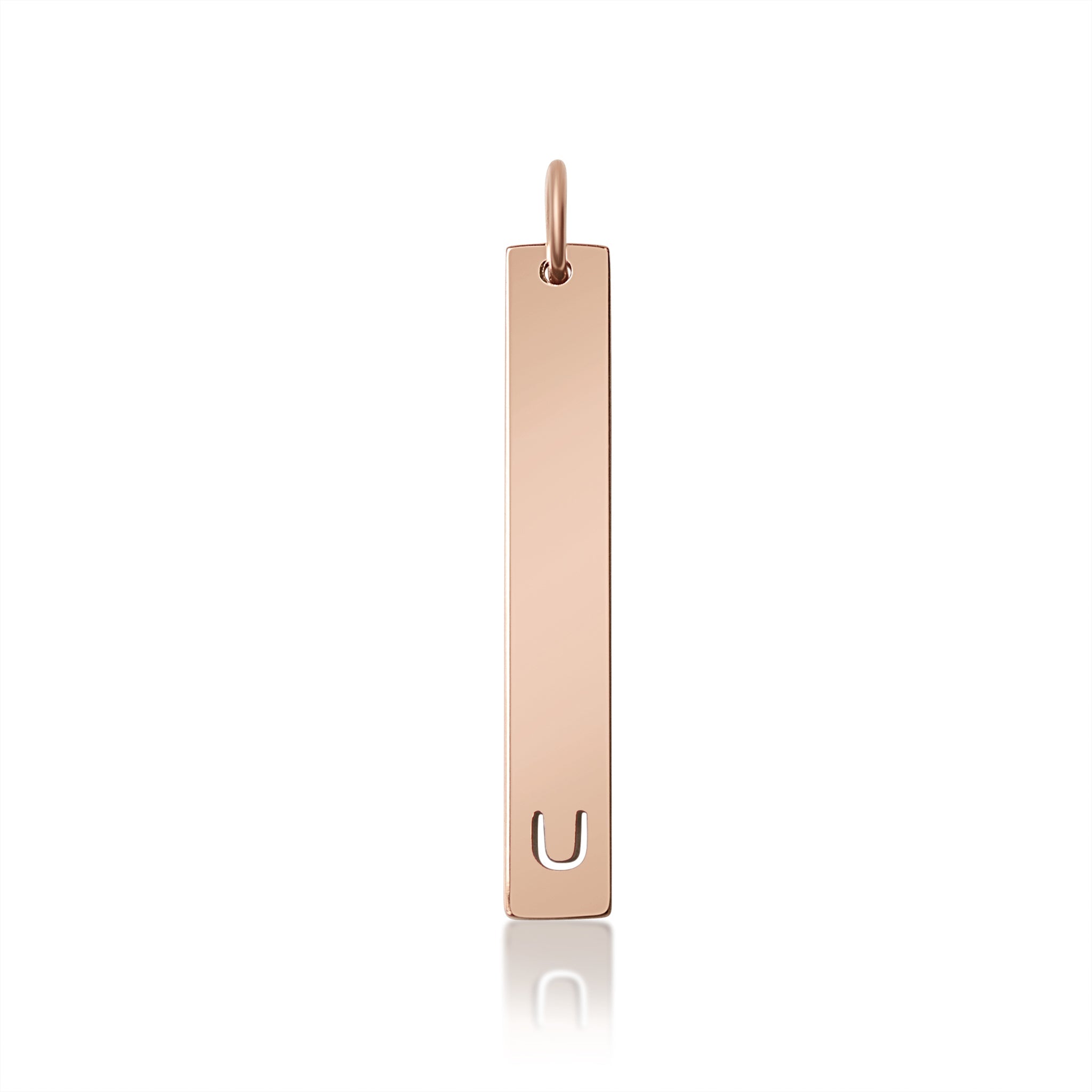 18K PVD Coated Stainless Steel Cutout Initial Pendant