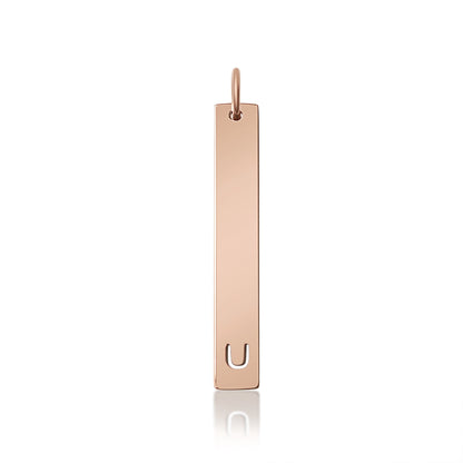 18K PVD Coated Stainless Steel Cutout Initial Pendant