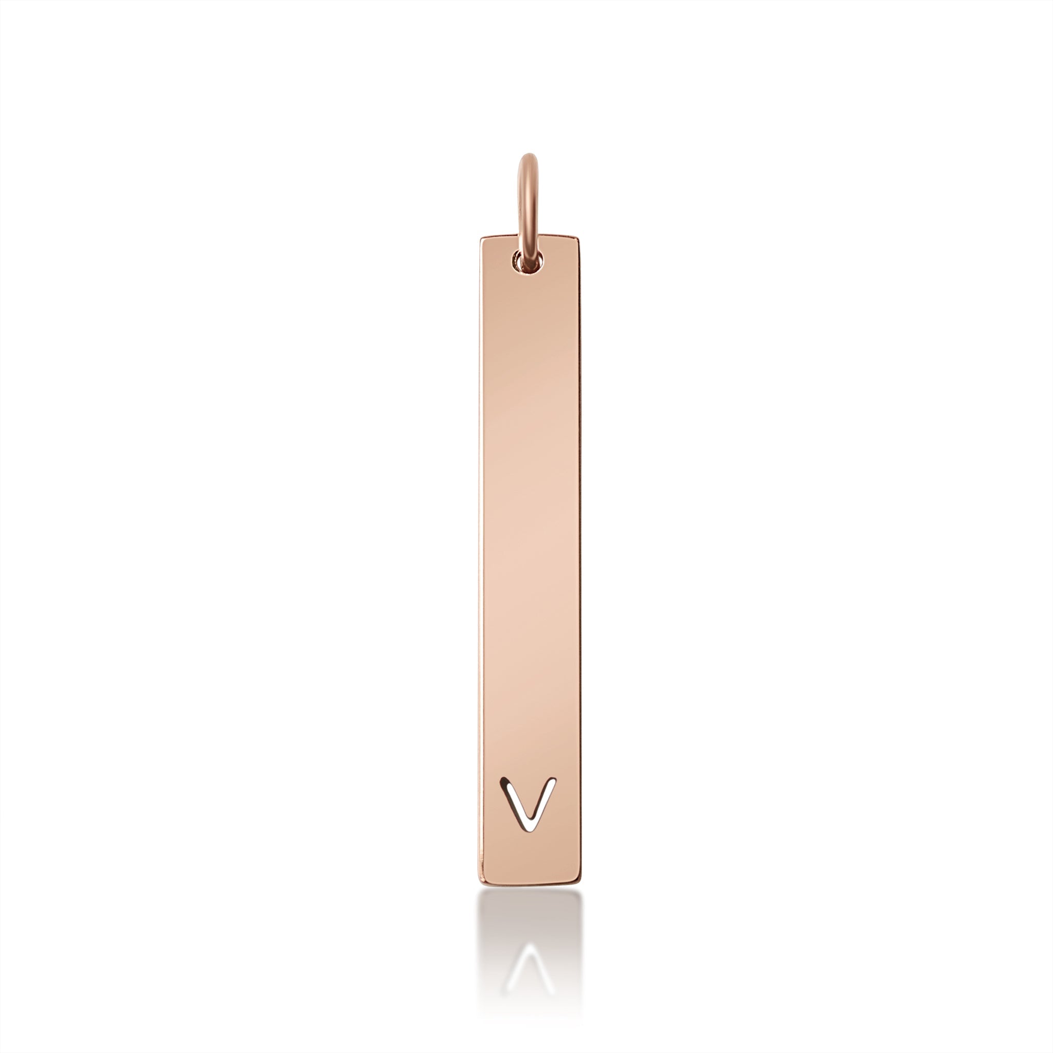 18K PVD Coated Stainless Steel Cutout Initial Pendant
