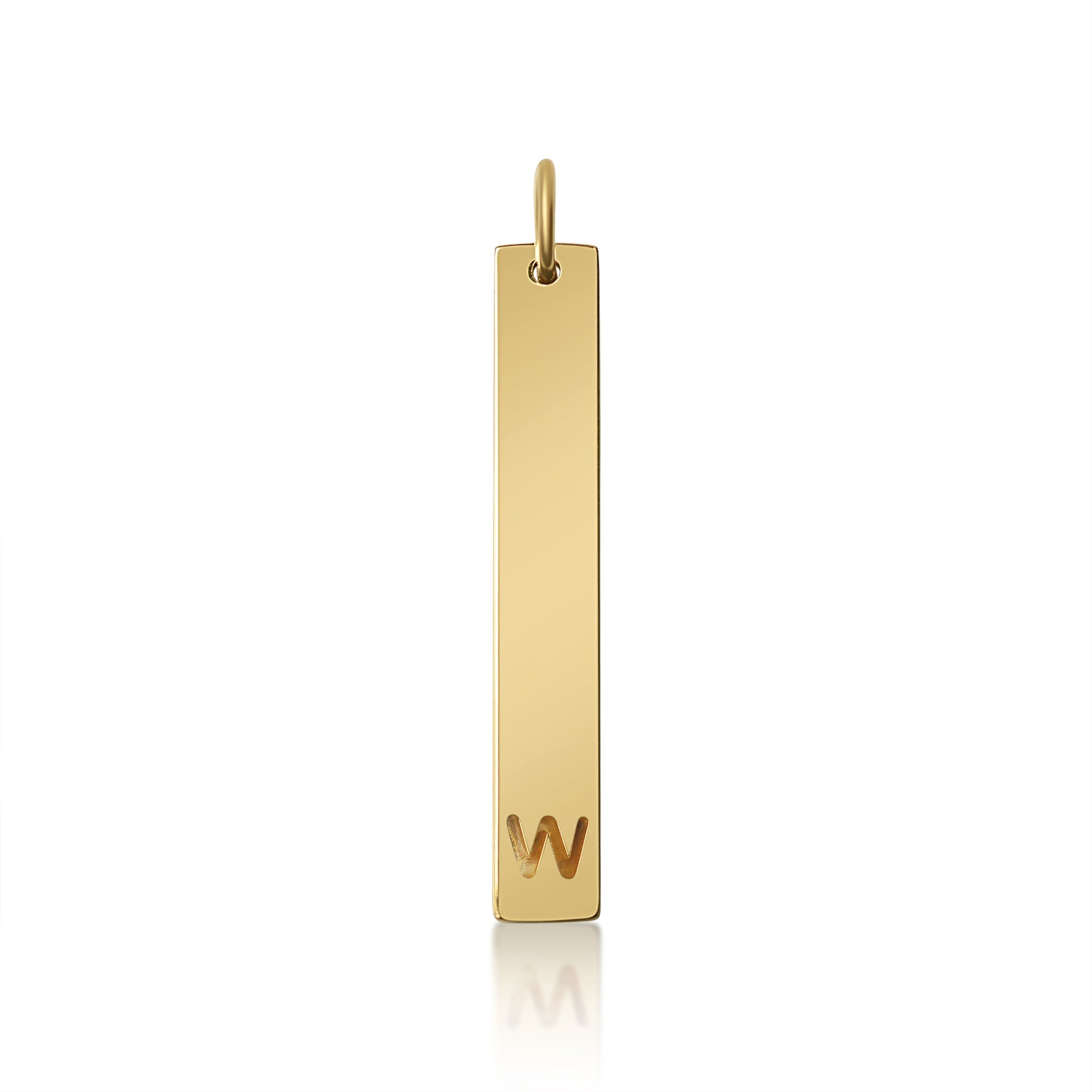 18K PVD Coated Stainless Steel Cutout Initial Pendant