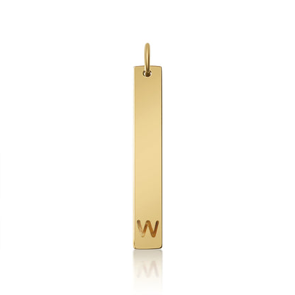 18K PVD Coated Stainless Steel Cutout Initial Pendant