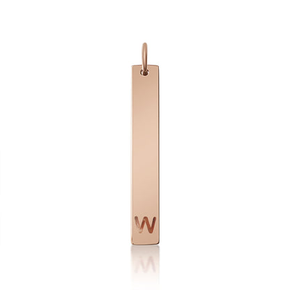 18K PVD Coated Stainless Steel Cutout Initial Pendant