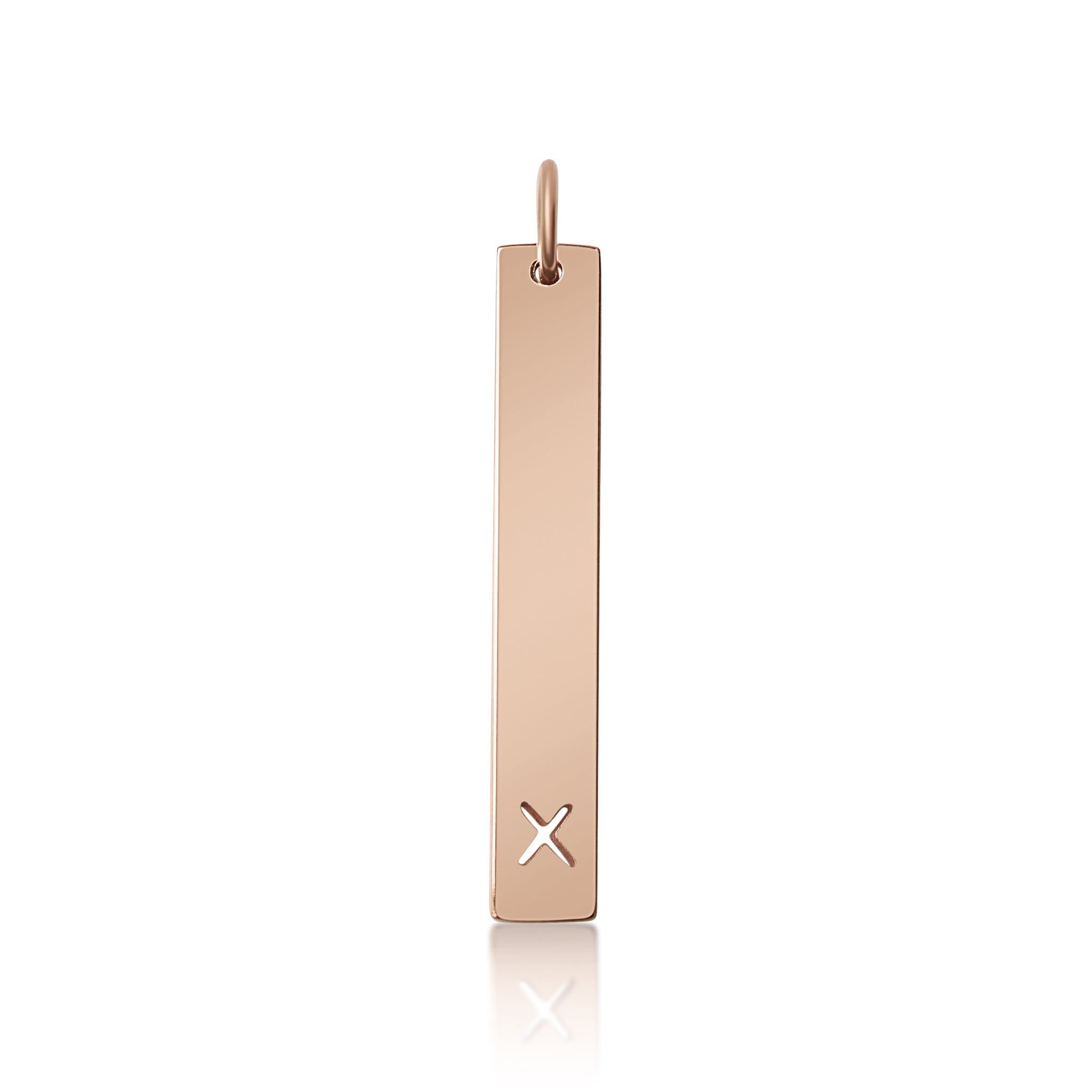 18K PVD Coated Stainless Steel Cutout Initial Pendant