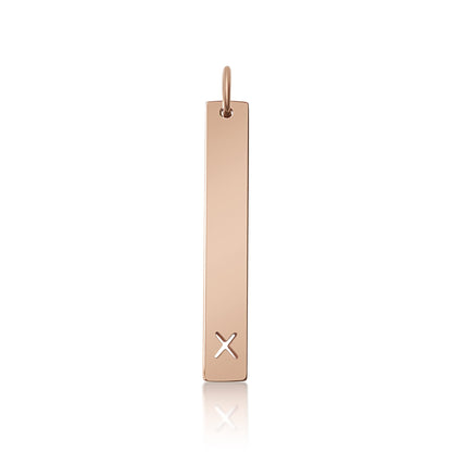 18K PVD Coated Stainless Steel Cutout Initial Pendant