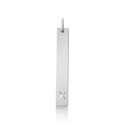 18K PVD Coated Stainless Steel Cutout Initial Pendant