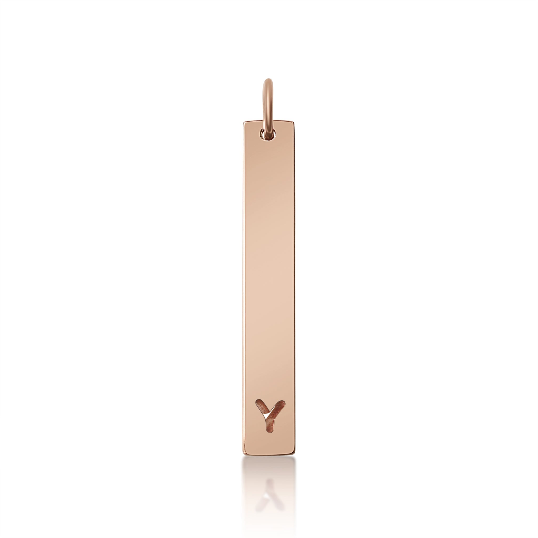 18K PVD Coated Stainless Steel Cutout Initial Pendant