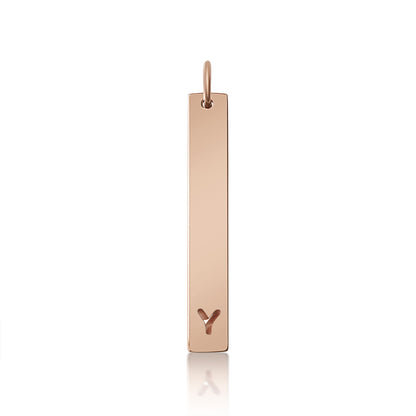 18K PVD Coated Stainless Steel Cutout Initial Pendant