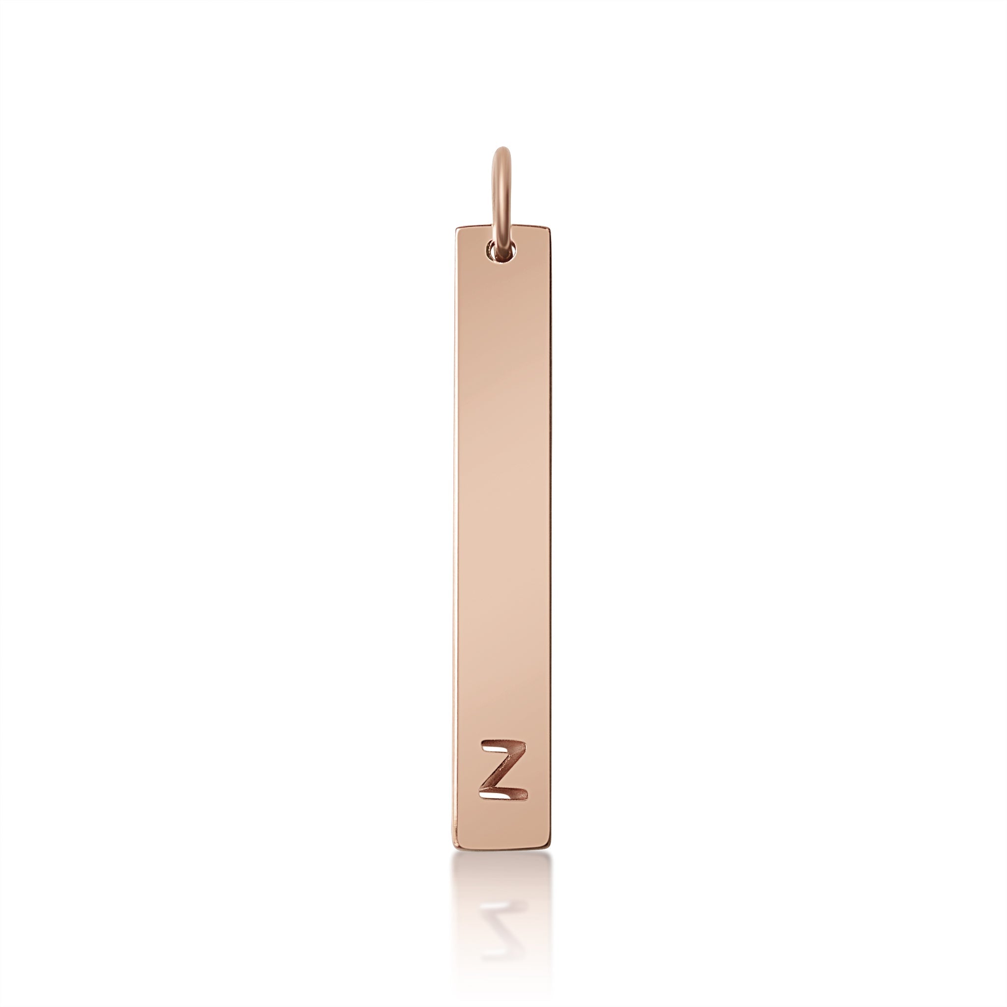 18K PVD Coated Stainless Steel Cutout Initial Pendant