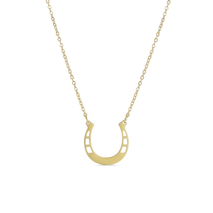 18" Engravable Stainless Steel Horseshoe Necklace