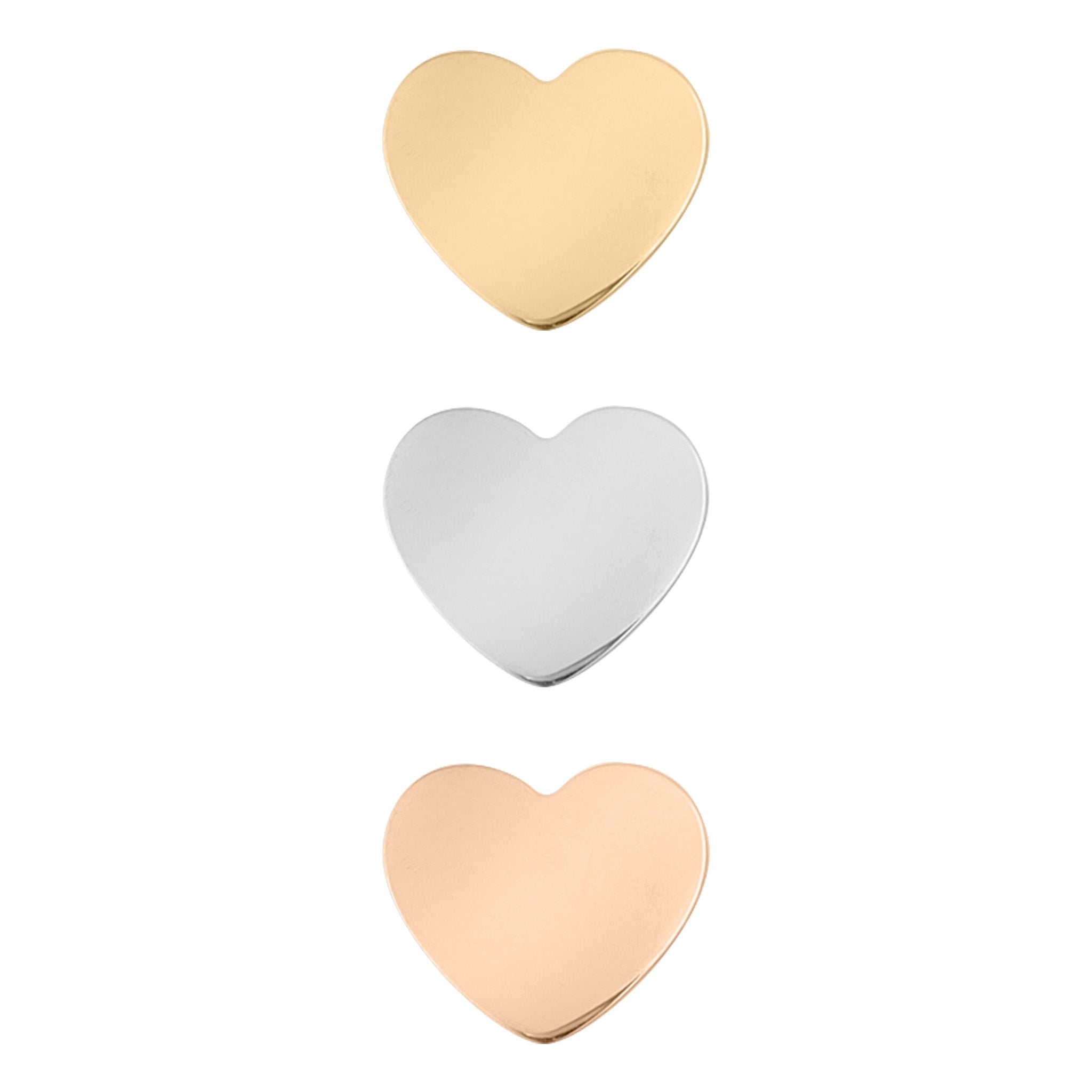 18K PVD Coated Stainless Steel Mini Heart Bead Pendant