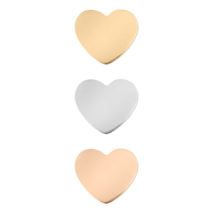 18K PVD Coated Stainless Steel Mini Heart Bead Pendant