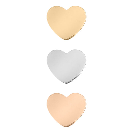18K PVD Coated Stainless Steel Mini Heart Bead Pendant