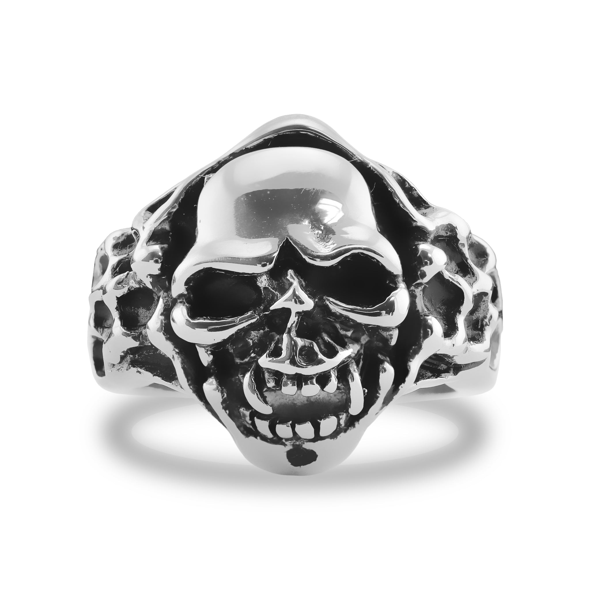 Polished Skull Stainless Steel Ring