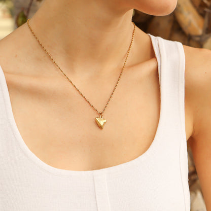 18K Gold PVD Stainless Steel Shark Tooth Charm