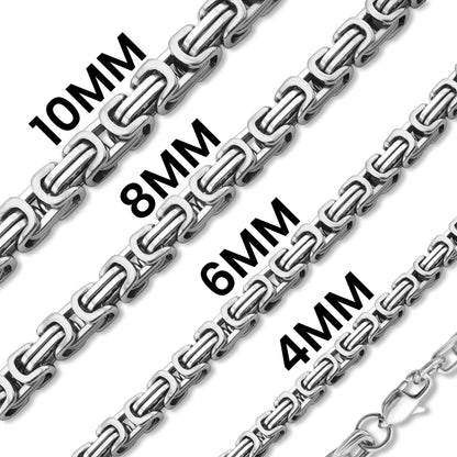 Stainless Steel Byzantine Chain Necklace