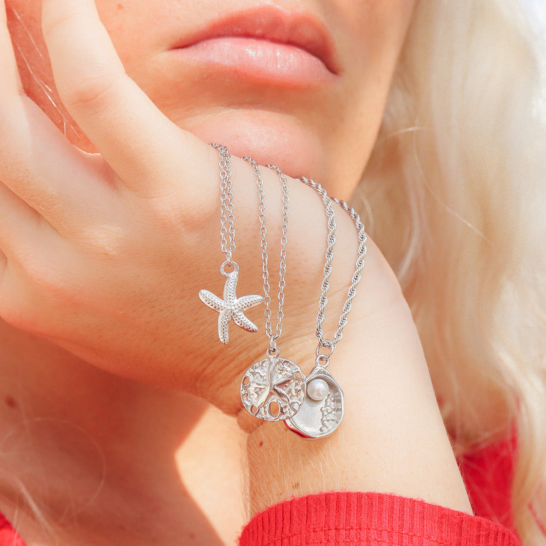 18K Gold PVD Stainless Steel Starfish Charm