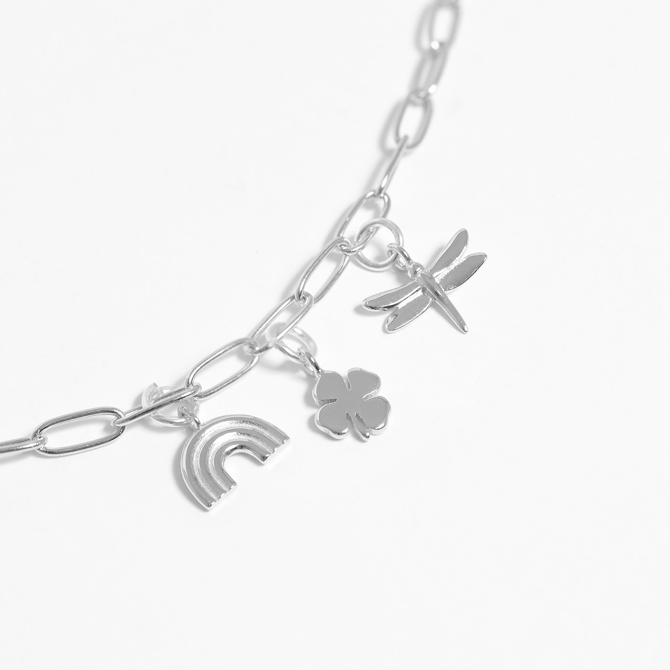 .925 Sterling Silver Four Leaf Clover Charm for Permanent Jewelry