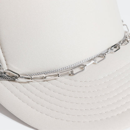 18K Gold PVD Stainless Steel Paperclip Trucker Hat Chain