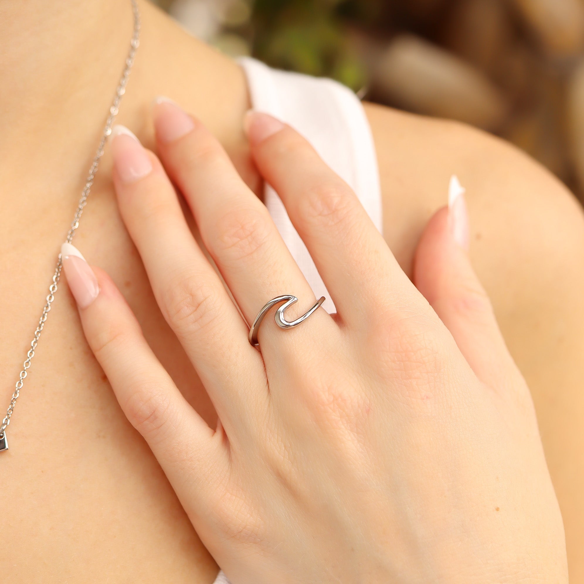 Stainless Steel Wave Ring