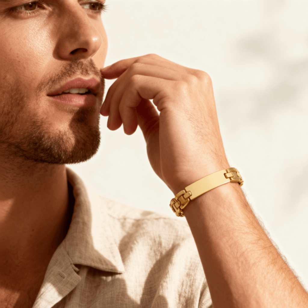 Stainless Steel Men's Blank Bracelet