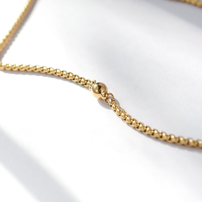 18K Gold PVD Stainless Steel Round Magnetic Clasp