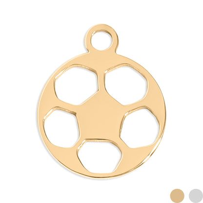 18K Gold PVD Stainless Steel Soccer Ball Charm
