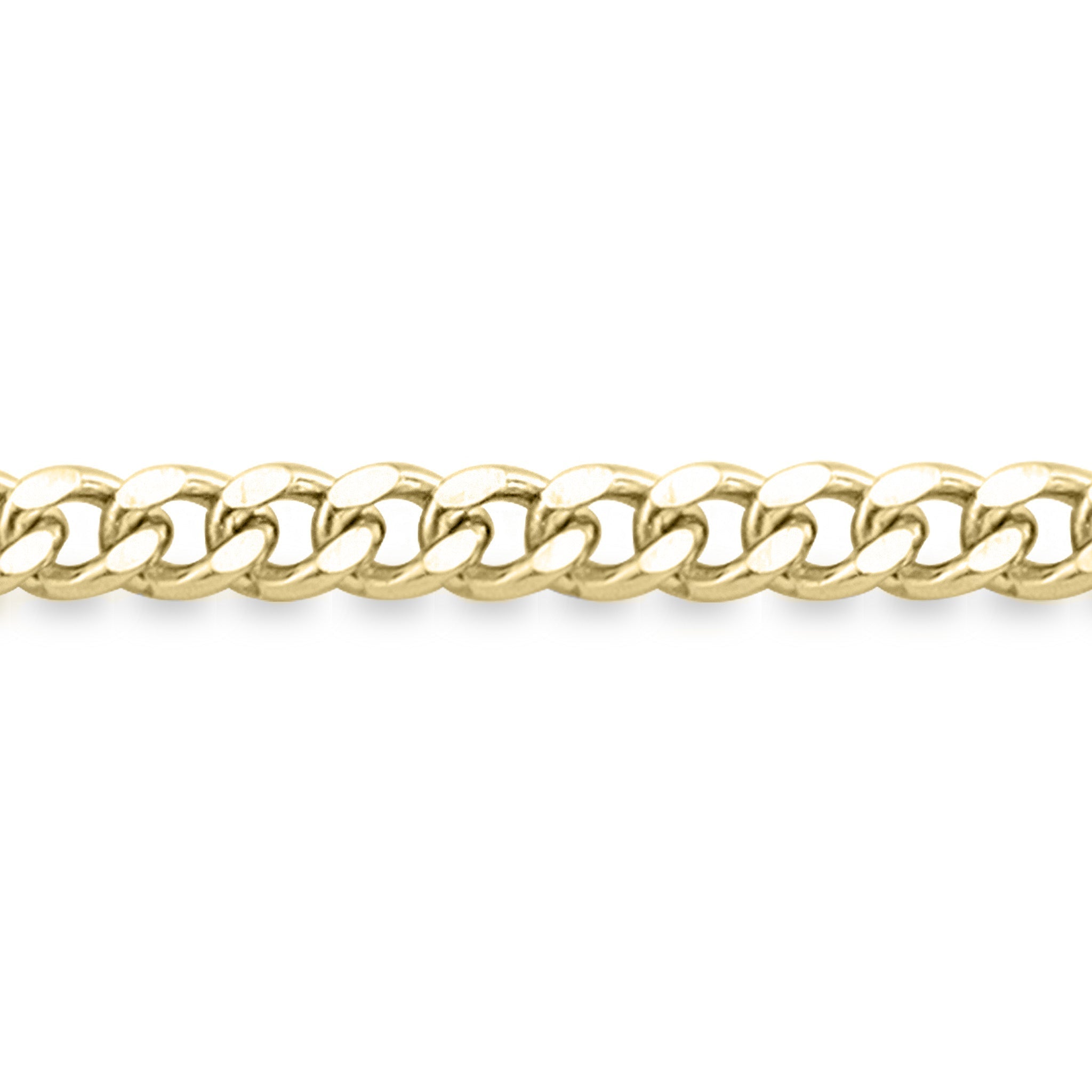 2.5mm 18K Gold PVD Stainless Steel Diamond Cut Curb Permanent Jewelry Chain By The Foot