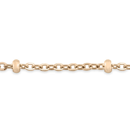 2.5mm 18K Gold PVD Stainless Steel Beaded Satellite Permanent Jewelry Chain By The Foot