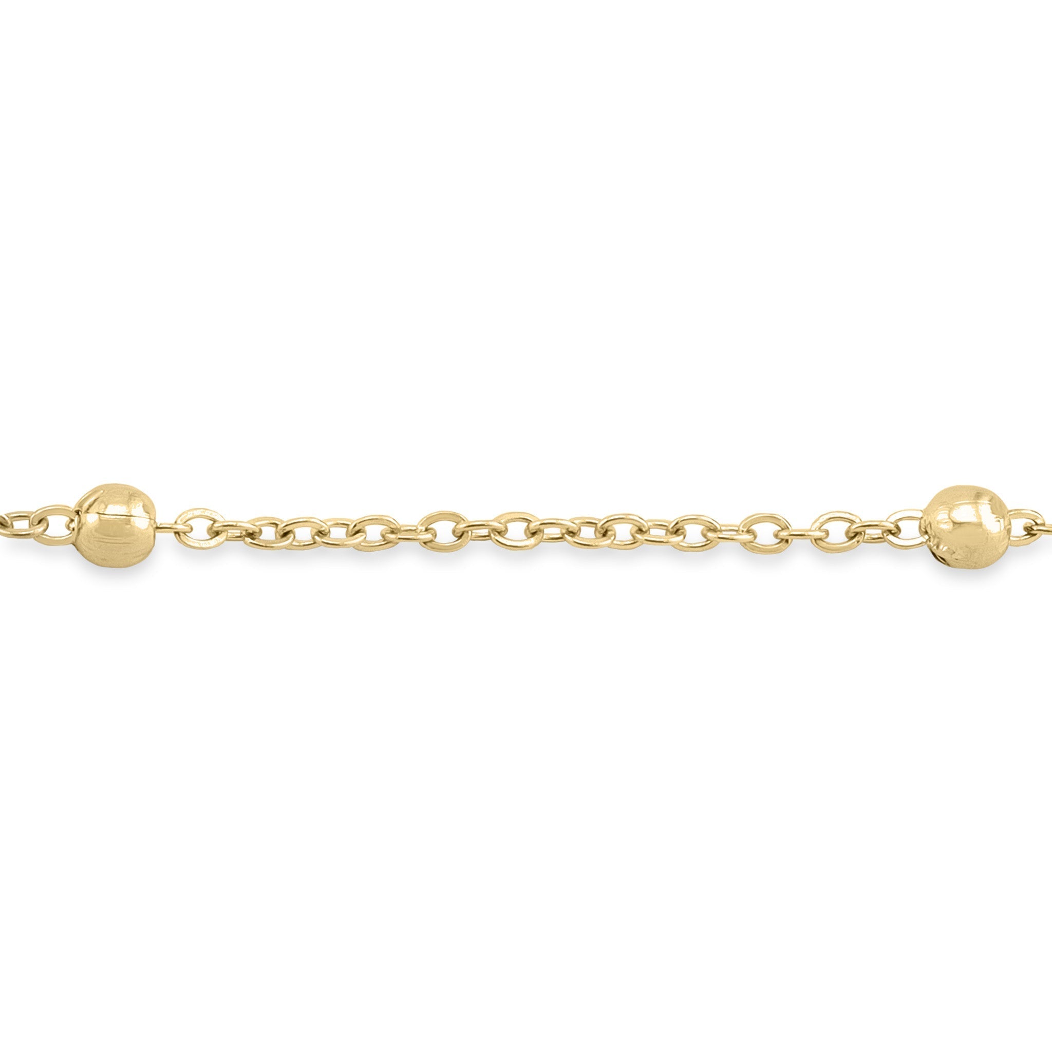 3mm 18K Gold PVD Stainless Steel Beaded Satellite Permanent Jewelry Chain By The Foot