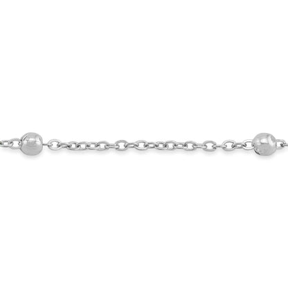 3mm 18K Gold PVD Stainless Steel Beaded Satellite Permanent Jewelry Chain By The Foot