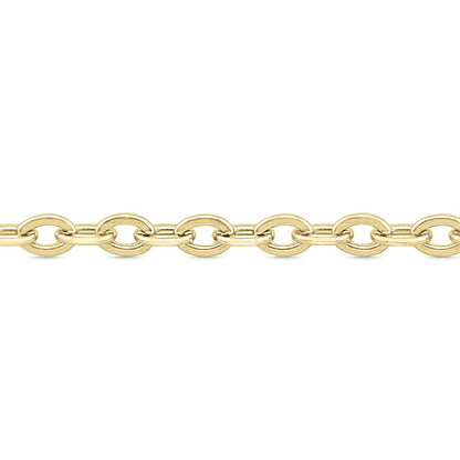 2.5mm 18K Gold PVD Stainless Steel Oval Loop Permanent Jewelry Chain By The Foot