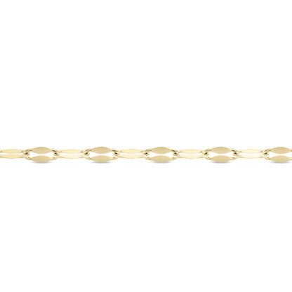 2mm 18K Gold PVD Stainless Steel Lip Permanent Jewelry Chain By The Foot