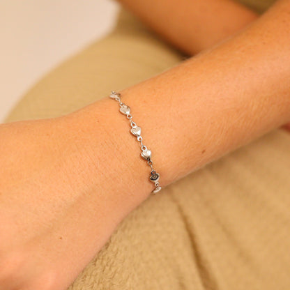 18K Gold PVD Stainless Steel Heart Connector Chain - By The Foot