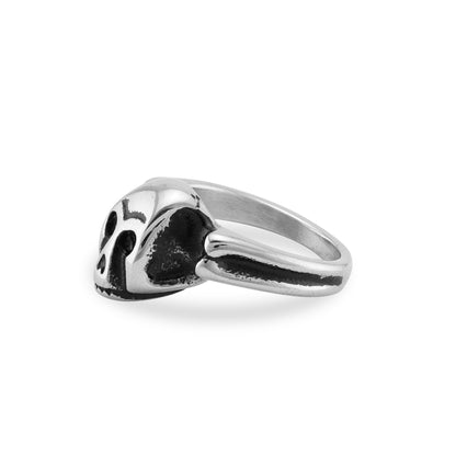 Polished Skull Stainless Steel Ring