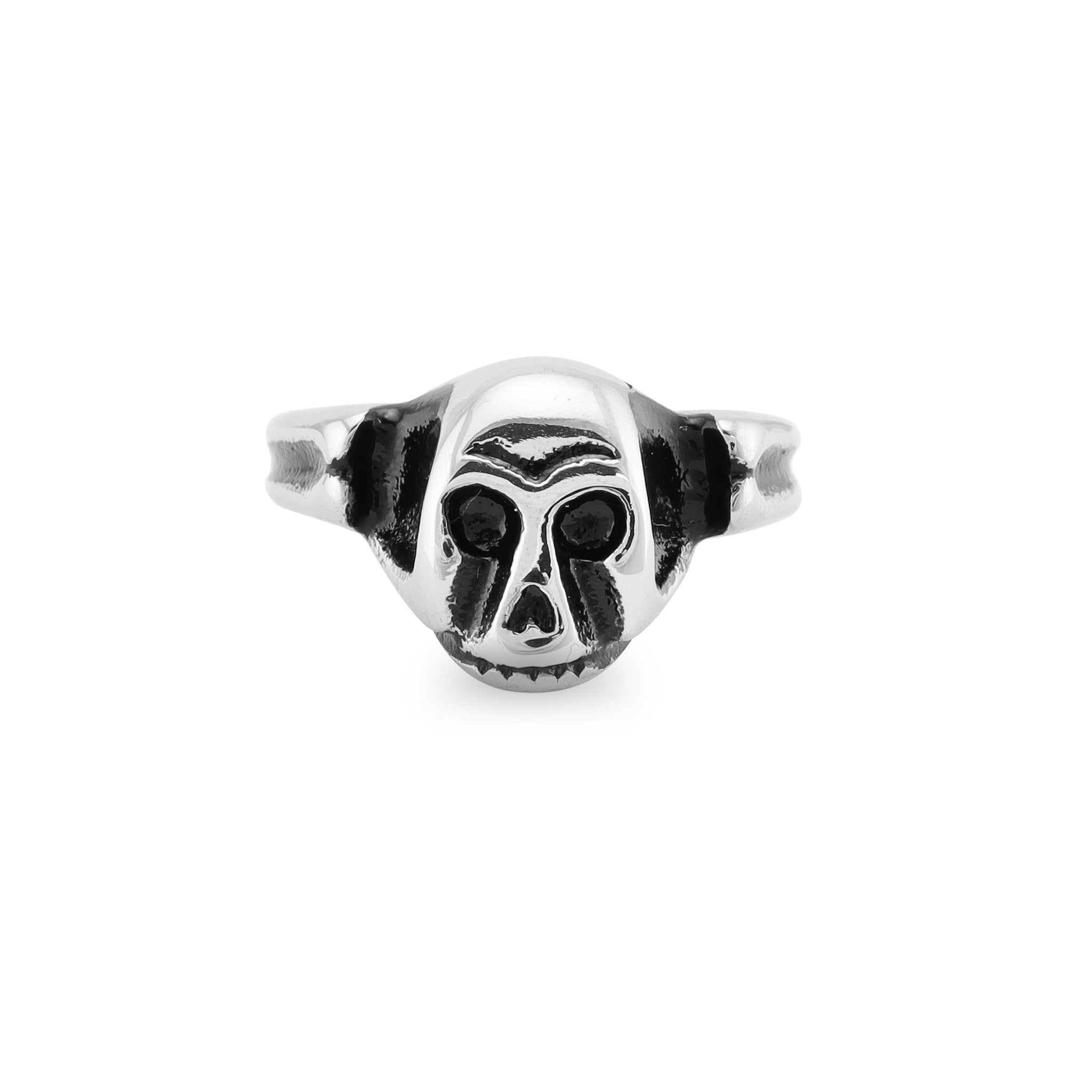 Polished Skull Stainless Steel Ring