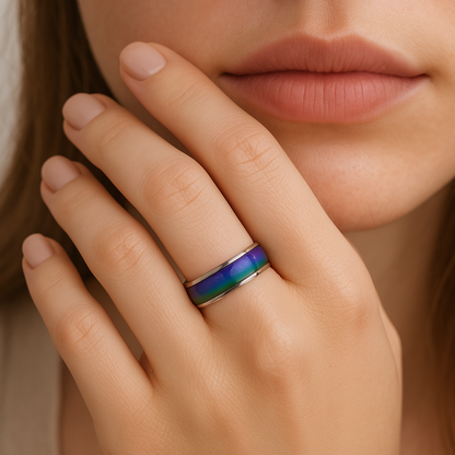 Stainless Steel Band Mood Ring